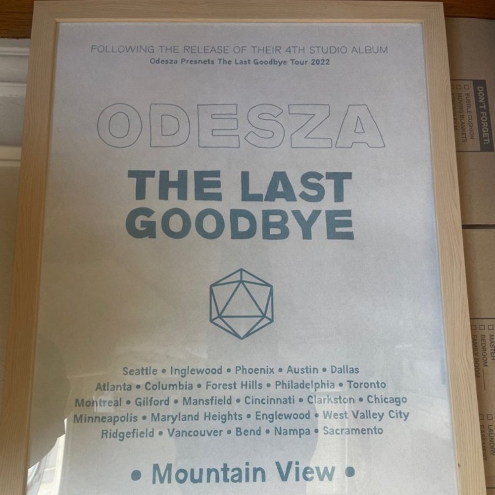 Odesza the Last Goodbye concert series poster